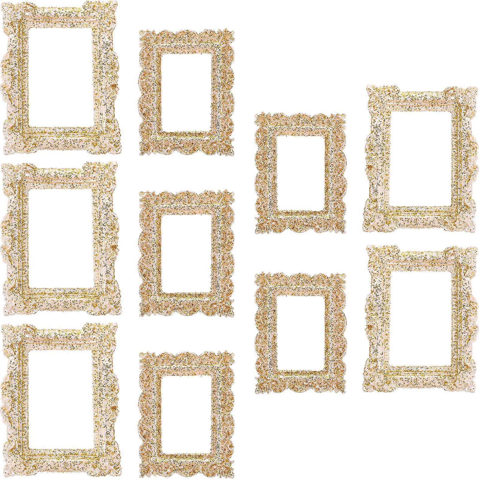 10pcs Mini Picture Frames Tiny Vintage Photo Frame Ornaments DIY Making Accessory