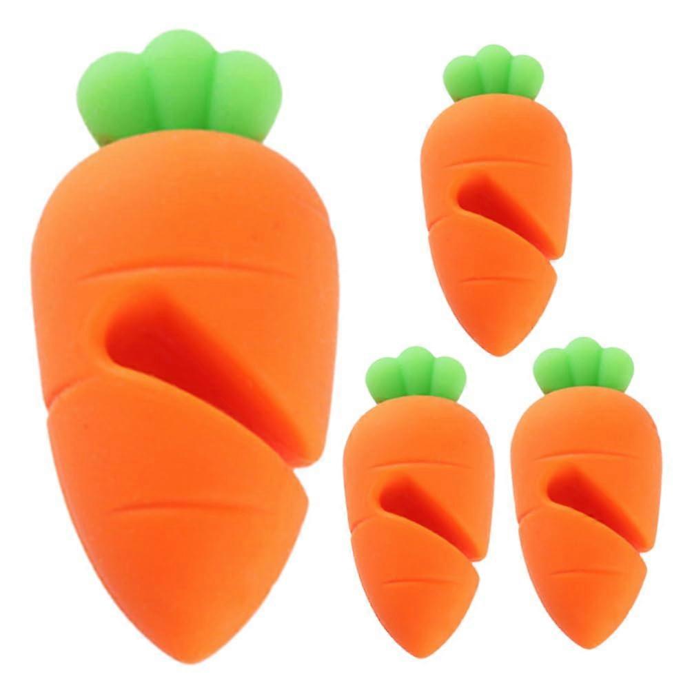 4pcs Silicone Pot Lid Lifters Heat Resistant Spill-Proof Covers with Support for Cooking Pots and Boil Over Prevention