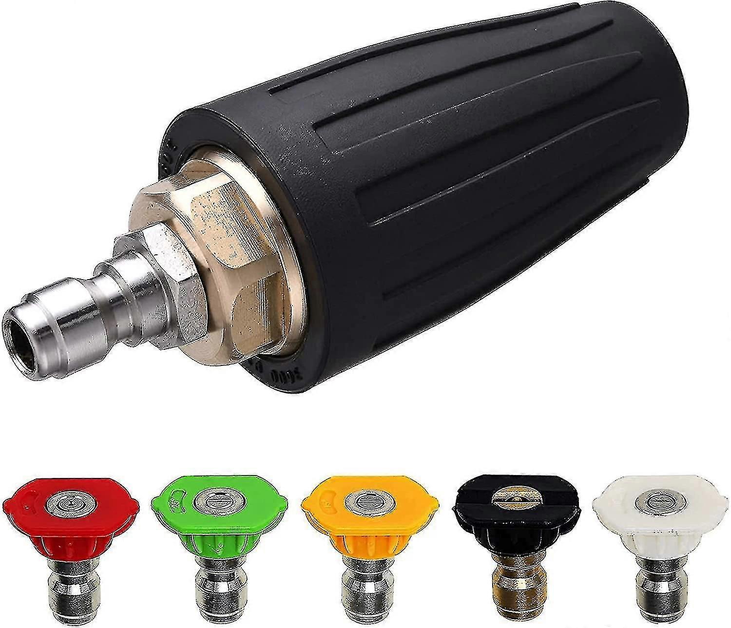 4000 psi 3.5 ポート回転ターボノズル圧力ウォッシャ 6.35mm クイックコネクトアクセサリキット、 5 スプレーノズル付き
