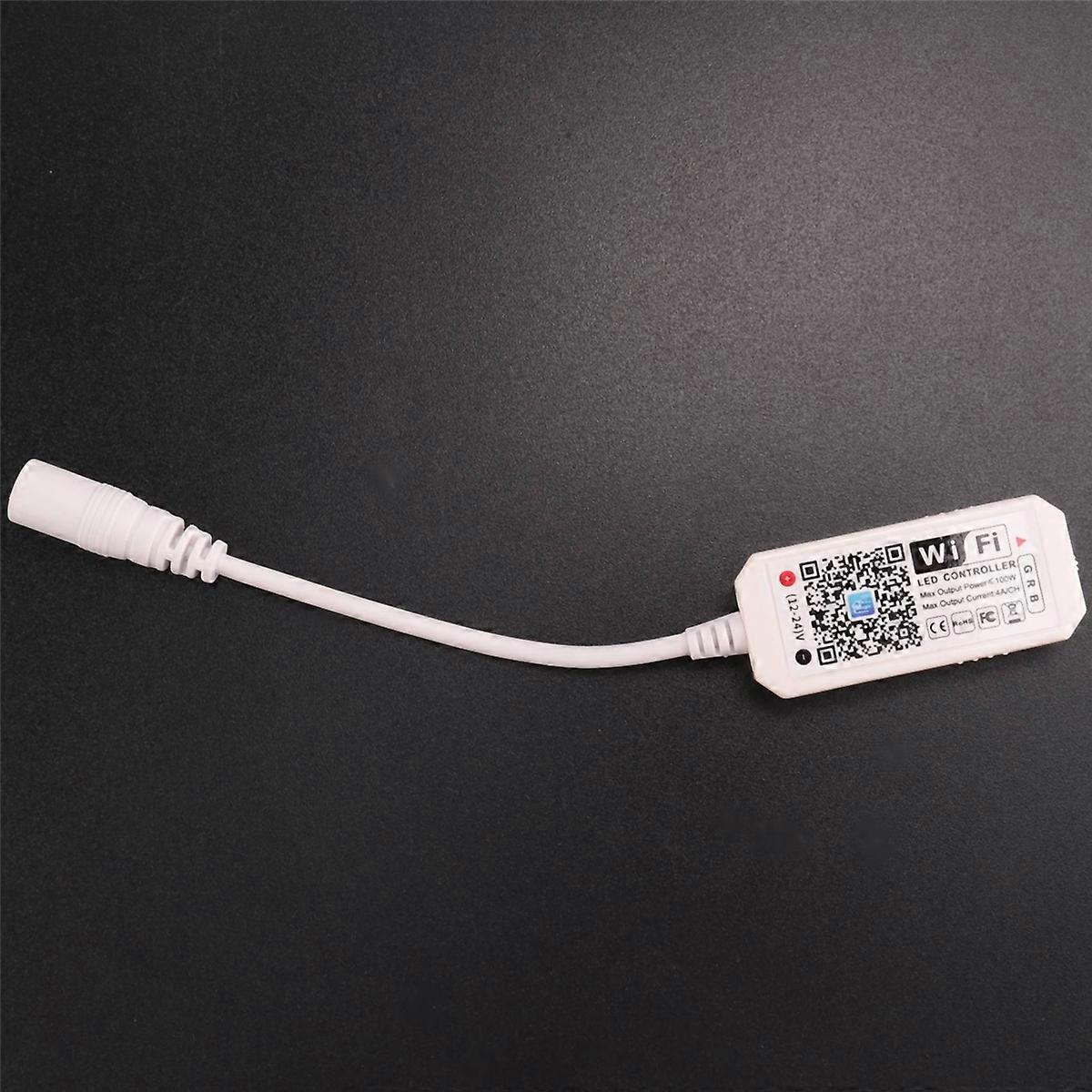 RGB Led Light Strip Voice Control Work with Alexa & Home, WIFI Wireless Smart Controller with Free A