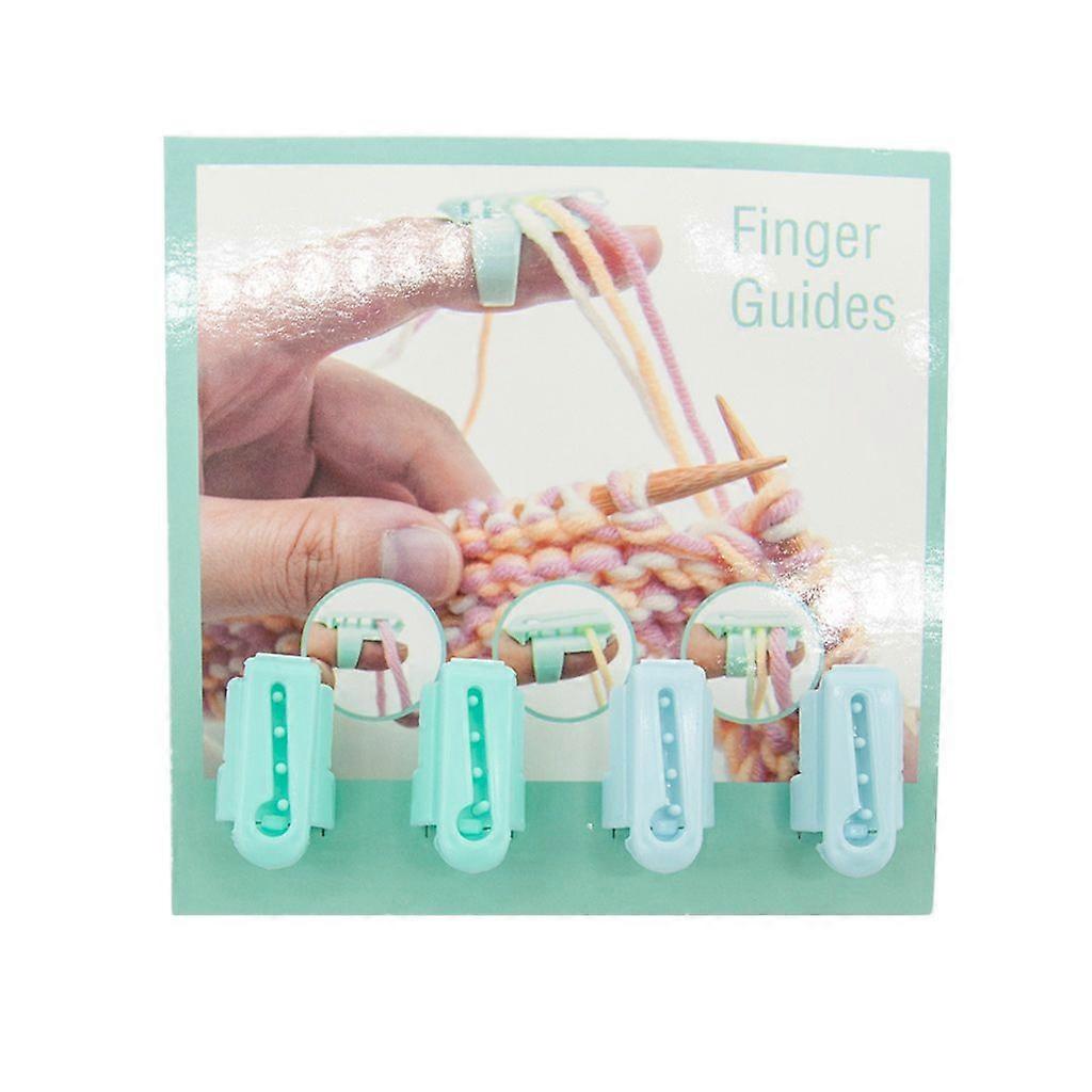 4pcs/set Finger Splitter Sweater Wool Knitting Tool 4 Yarn Guide Thimble Plastic Sewing Accessories