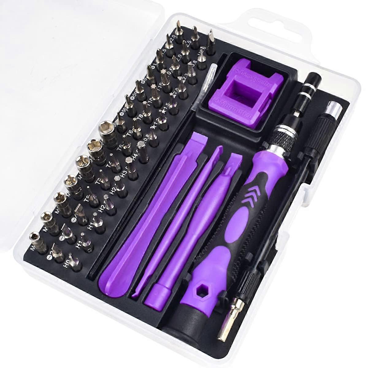 Screwdriver Set 52-in-1 Precision Chrome Vanadium Magnetic Steel Tool Kit for Repairs and Maintenance