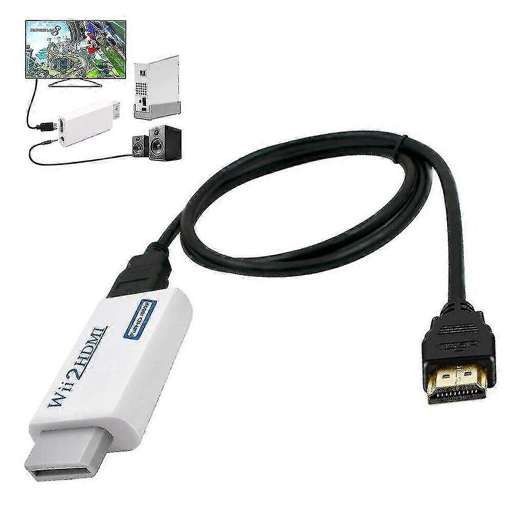 محول Wii إلى HDMI مع كابل تحويل عالي السرعة بطول 1.5 متر