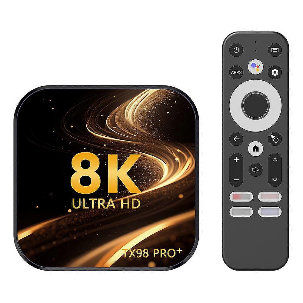 TX98 Pro+ 8K UHD Android 13 Smart TV Box with Remote Control, RK3528 Quad-Core 2GB+16GB