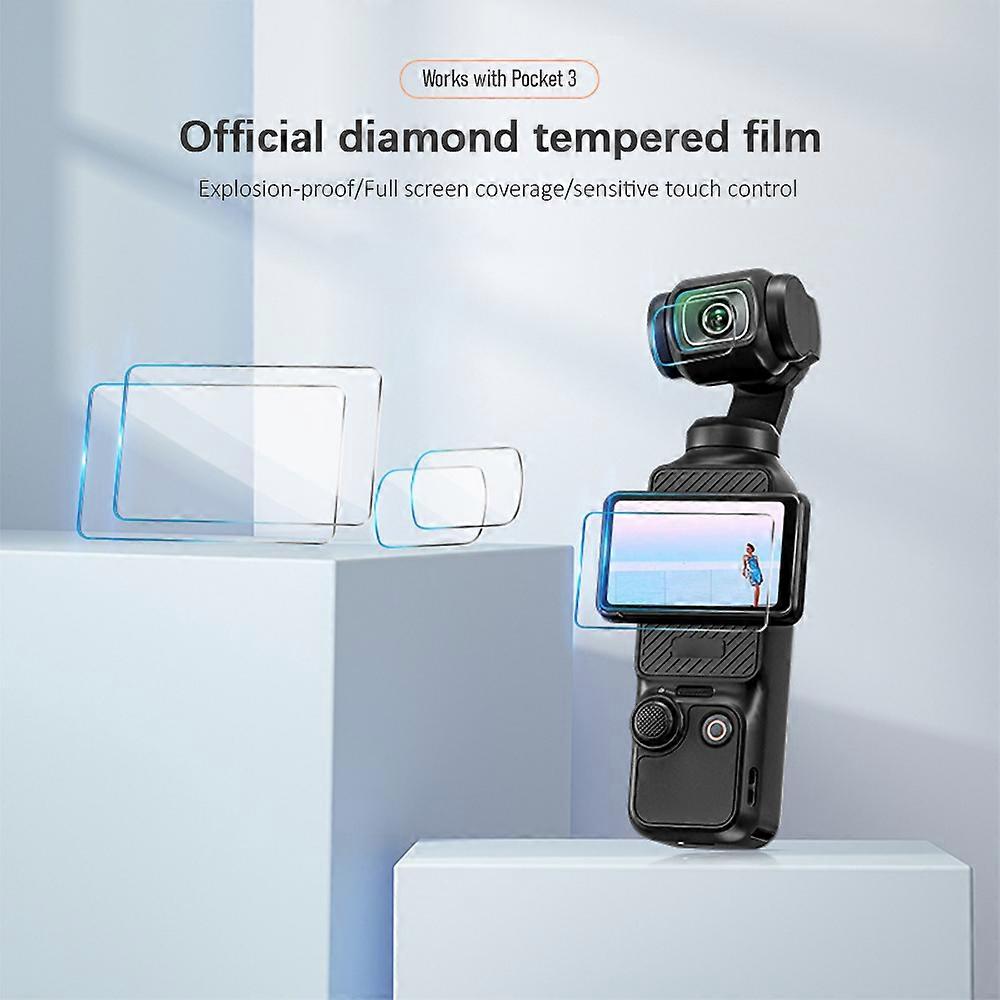DJI Osmo Pocket 3 Screen Protector - Tempered Glass, 9H Hardness, High Transparency