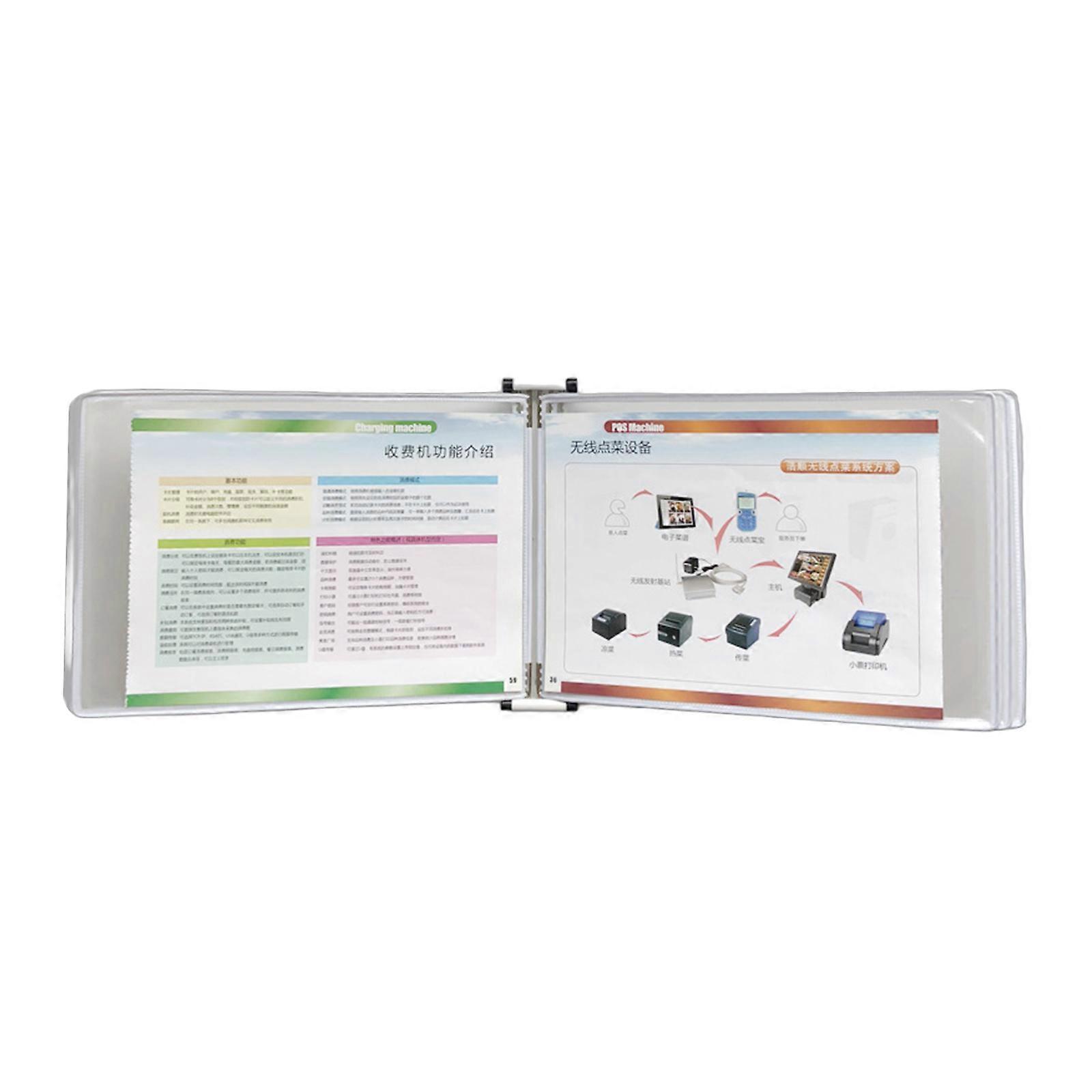 Vertical/Horizontal Wall Display Board System Wall Reference Organizer with 5 Pocket for Workshop, Laboratory  White