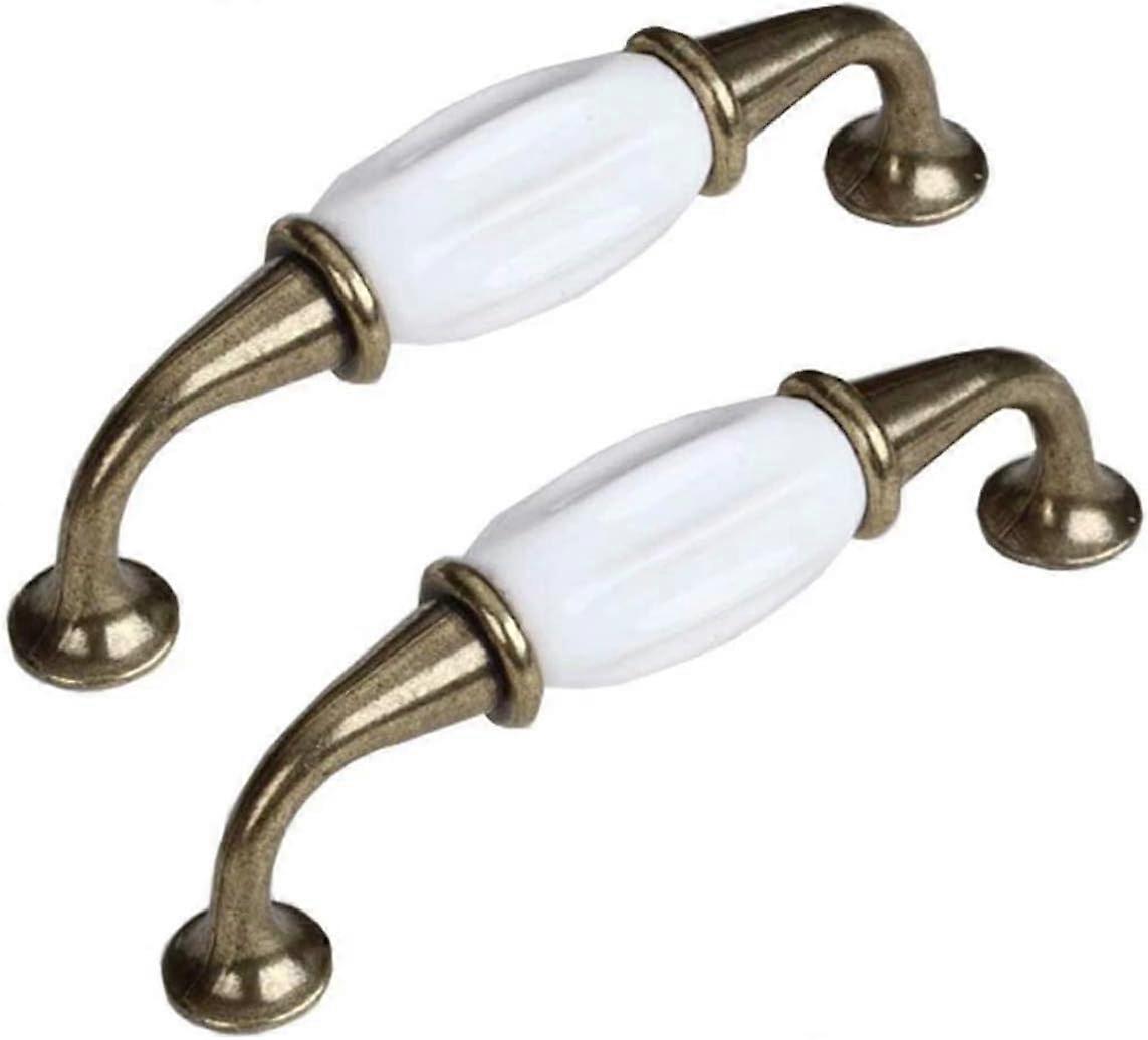 2pcs Ceramic Cabinet Hles for Kitchen Cabinets, Wardrobes
