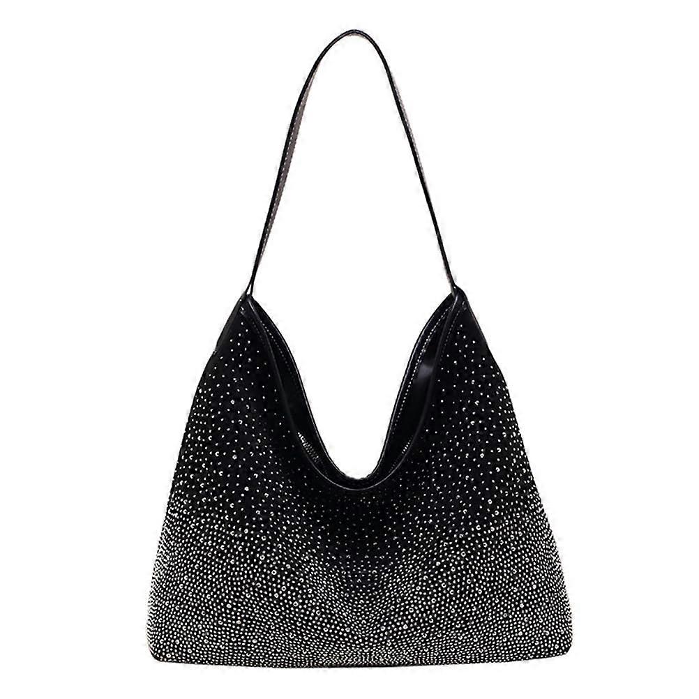 Women Hobo Shoulder Bags Large Rhinestone Tote Purse Sparkly Handbag in Multiple Colors and Durable Material