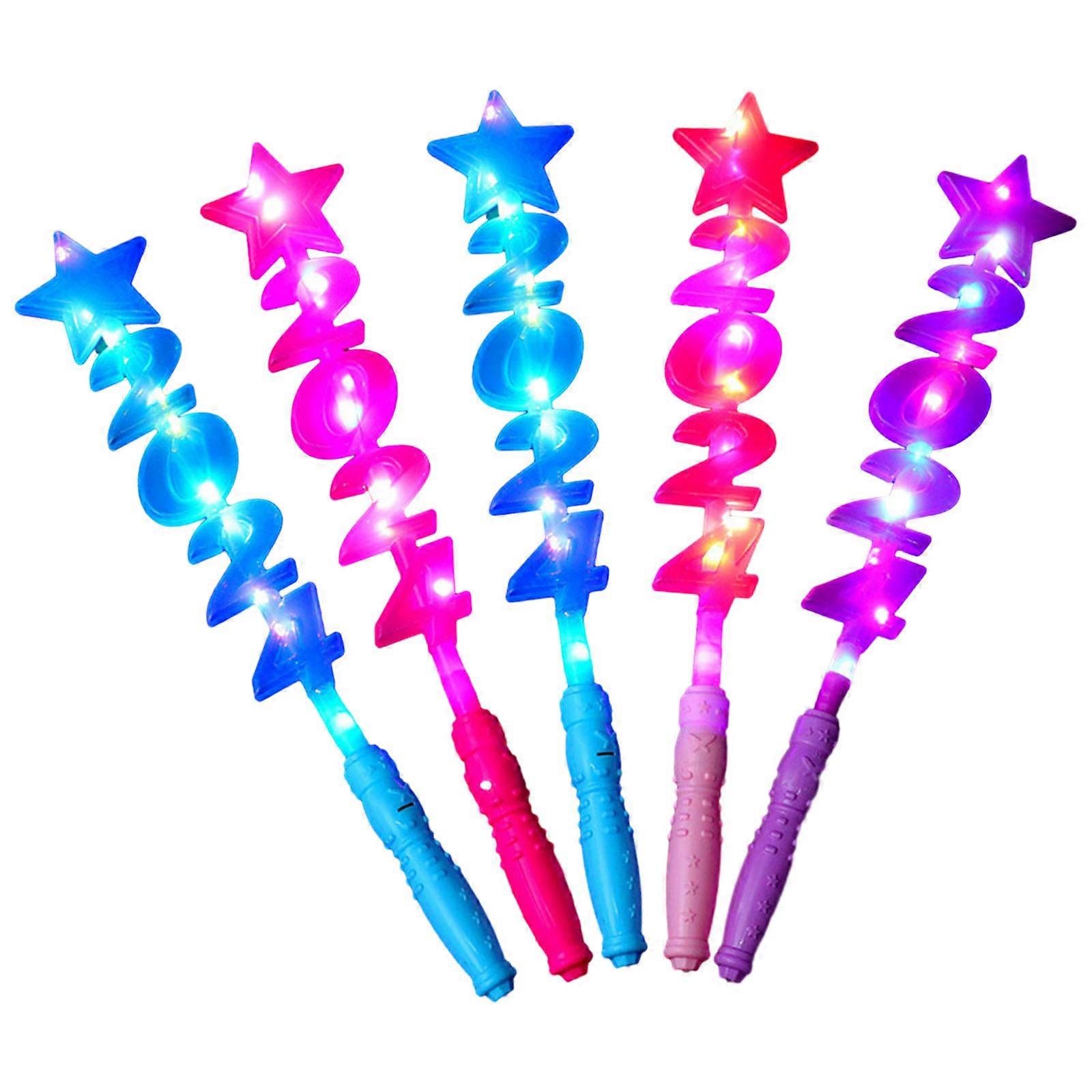 5PCS LED 2023 Happy New Year Headbands Hair Hoop in Random Color, Perfect for New Year Party and Photo Props