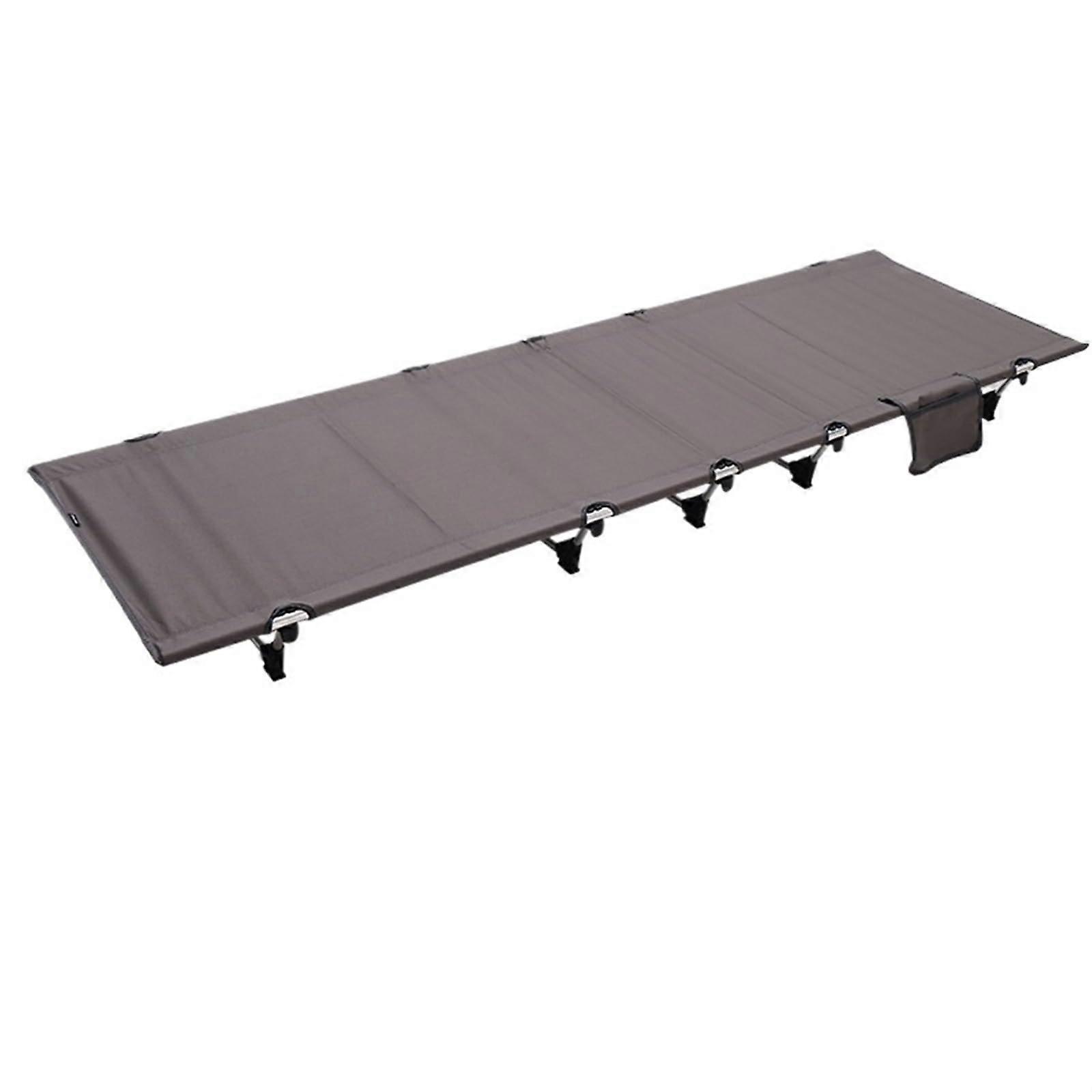 Outdoor folding bed Camping 185cm sleep aluminum frame tent bed bed for travel garden(Gray) Gray