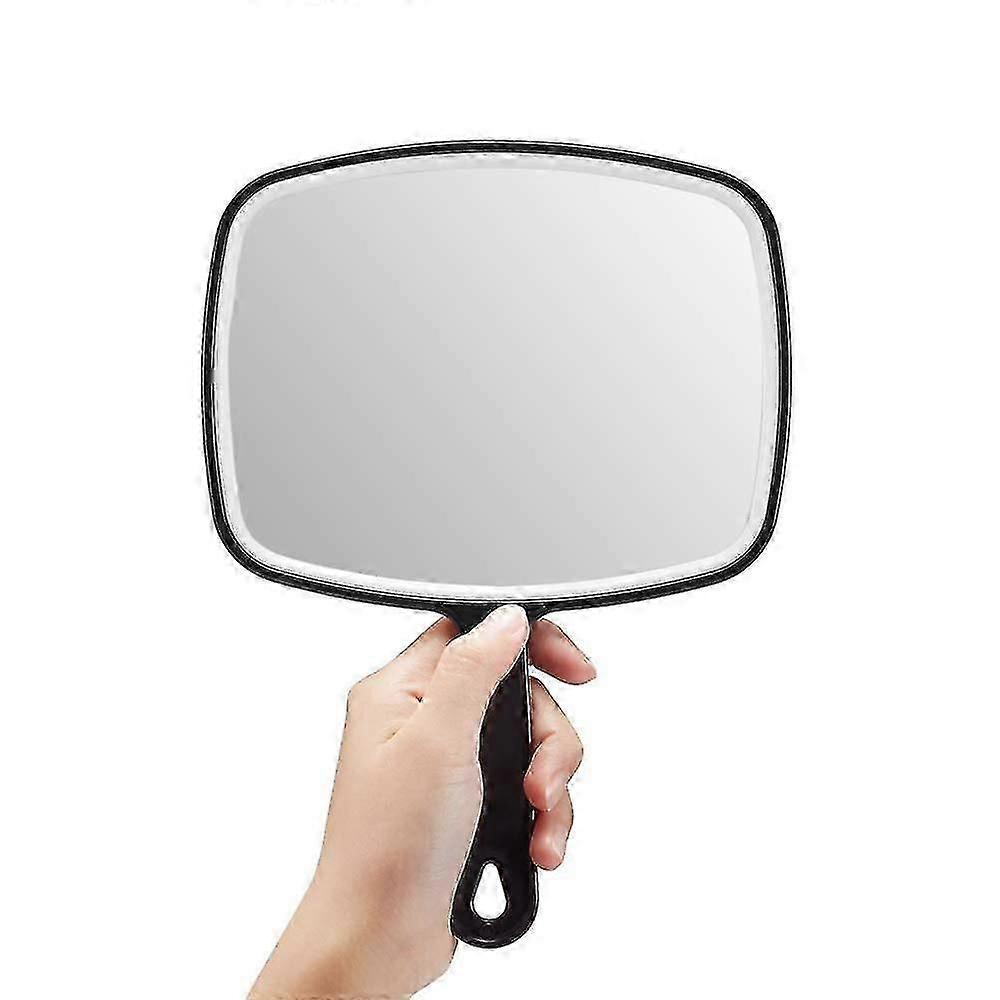Hand Mirror, Black Handheld Mirror With Handle, 6.3" W X 9.6" L
