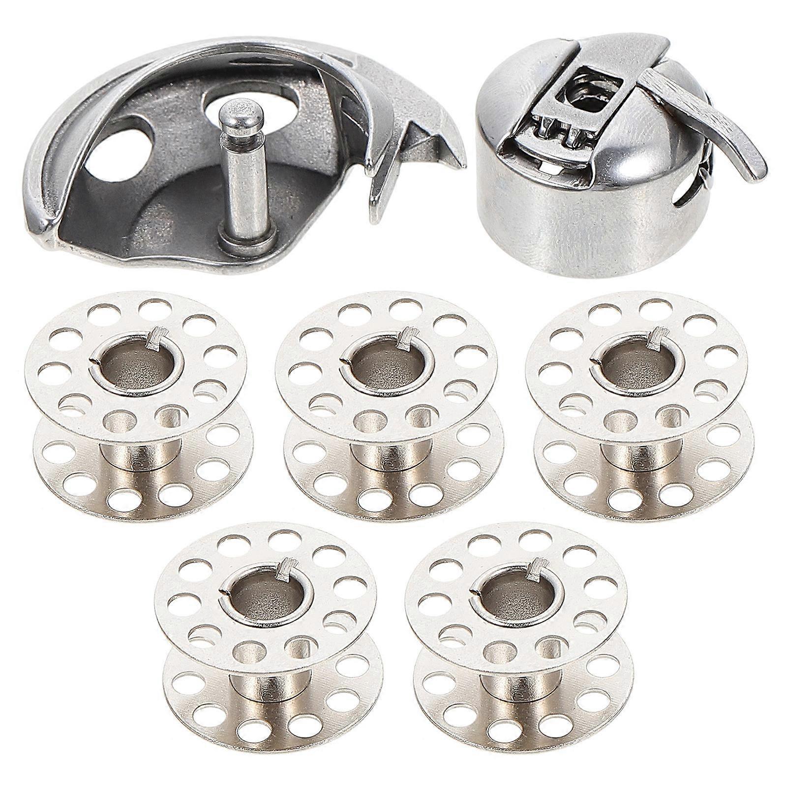 Professional Sewing Machine Spools Set Silver Stainless Steel for Sewing 1 Set