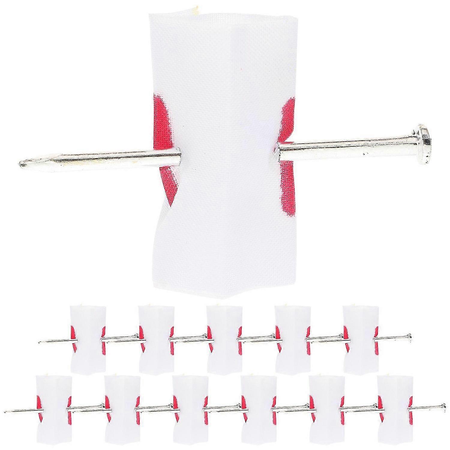 12pcs April Fool's Day Funny Prank Toy Fake Nail Through Finger Props Funny Trick Toy