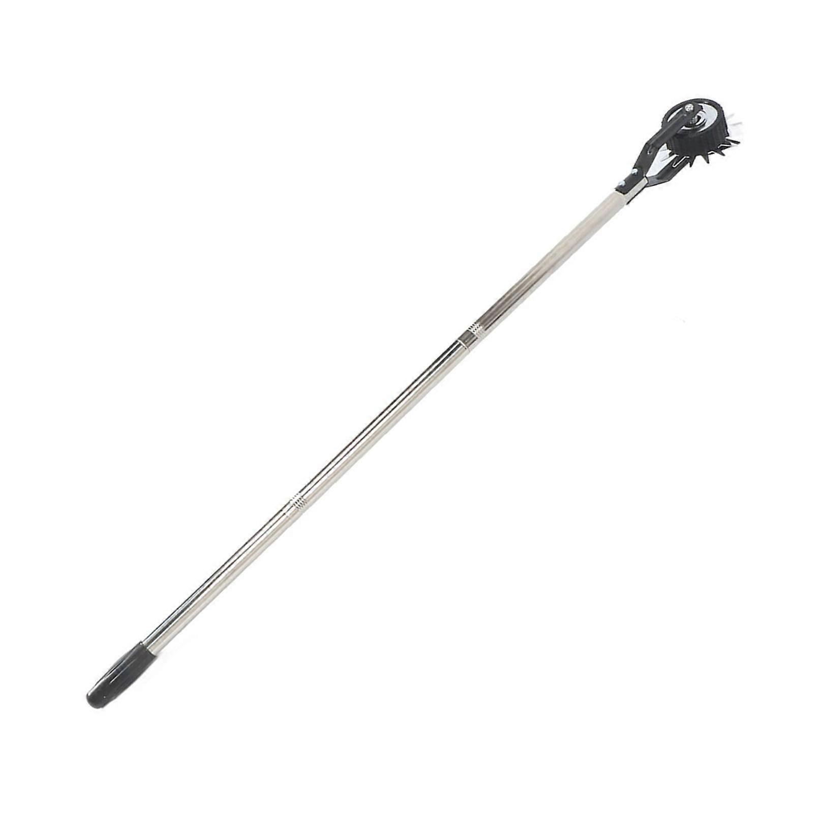 Rotary Lawn Edger with Single Wheel Manganese Stainless Steel Manual Lawn Edging Cutter with Handle for Yard Garden Landscape Sidewalk 3 Section 135c