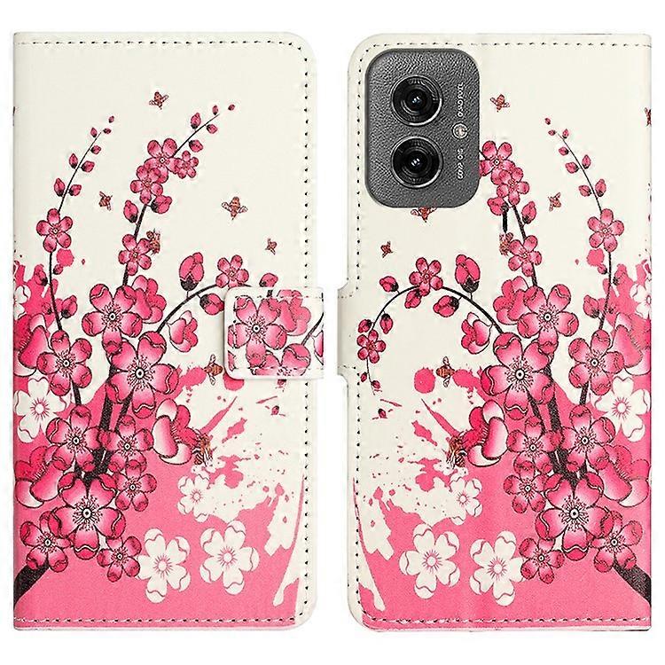 Compatible For Motorola Moto G55 5G Case Pattern Print PU Leather Wallet Phone Cover