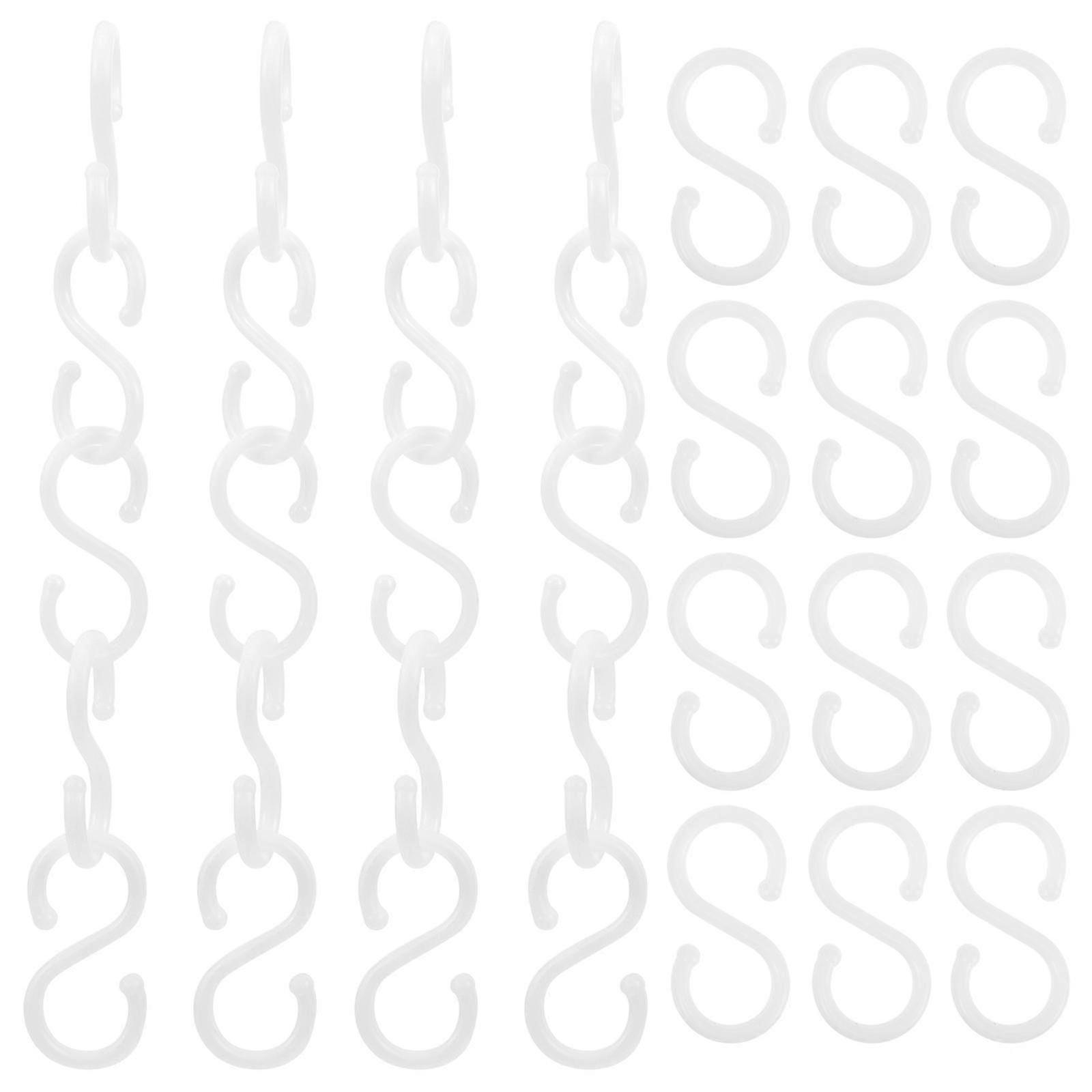 Mini Plastic S Hooks for Hanging Kitchen & Bathroom Items
