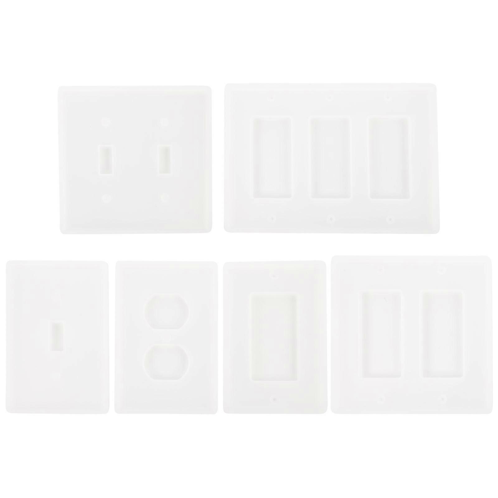 Silicone DIY Molds for Epoxy Resin Projects White Color Durable and Safe 6pcs