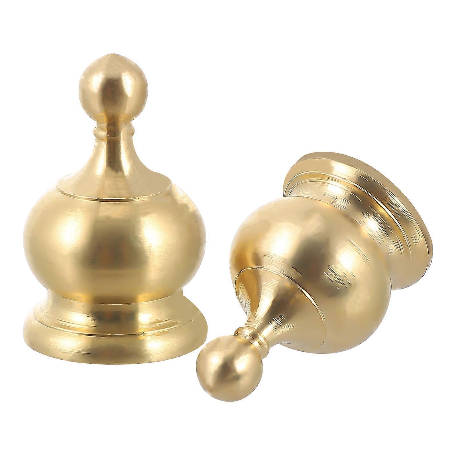 2pcs Lamp Finial Crown Shape Light Knob Decor for Table Floor Lamps DIY Projects Stylish Home Decoration