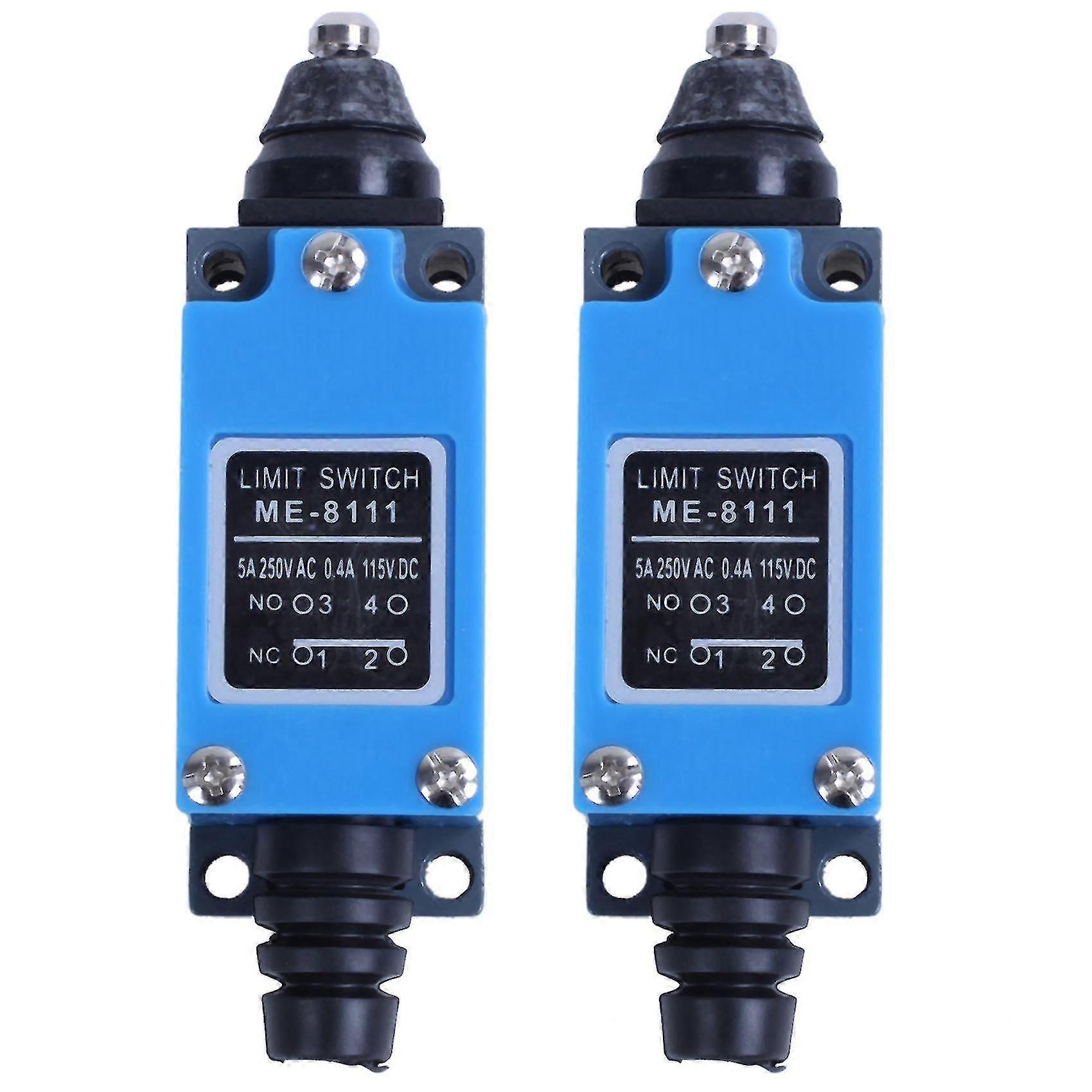 2x DPST Momentary Limit Switch AC250V 5A/DC115V 0.4A for CNC Milling Machine