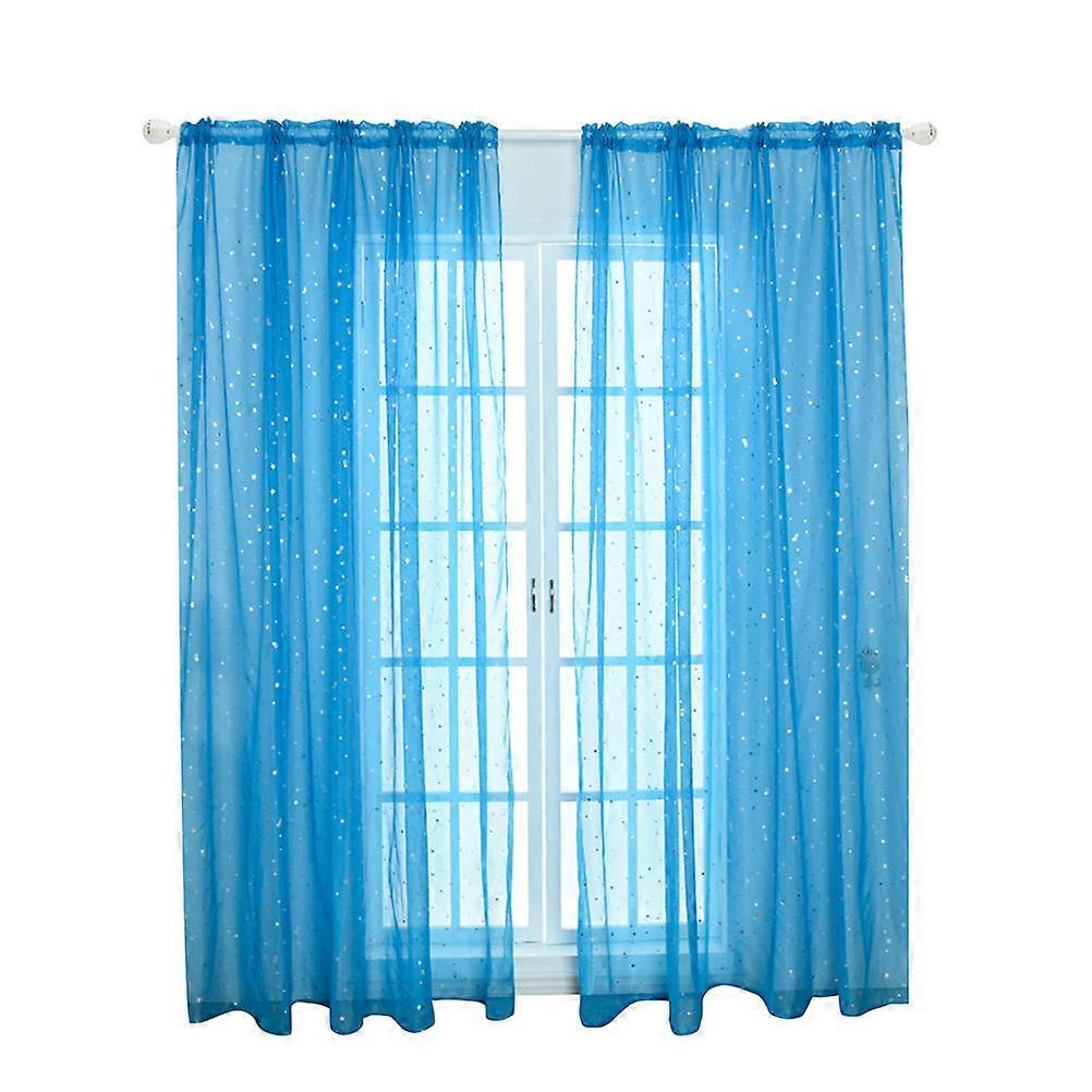 Grommet Curtains with Delicate Star Prints for Interior Design