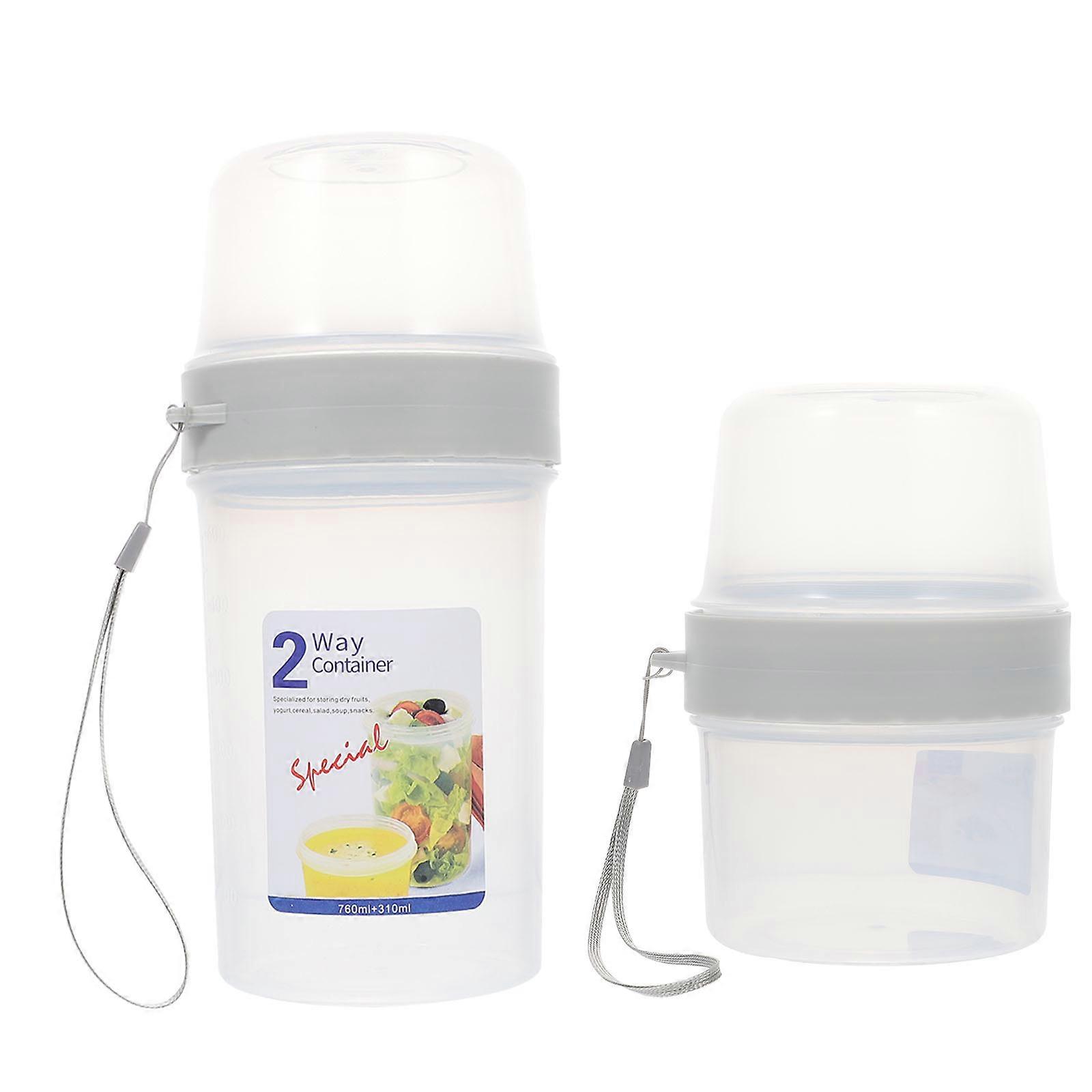 Sealing Storage Container Double Layer Sealing Boxes School Insect-Proof 310+360ml Food Storage 2Pcs