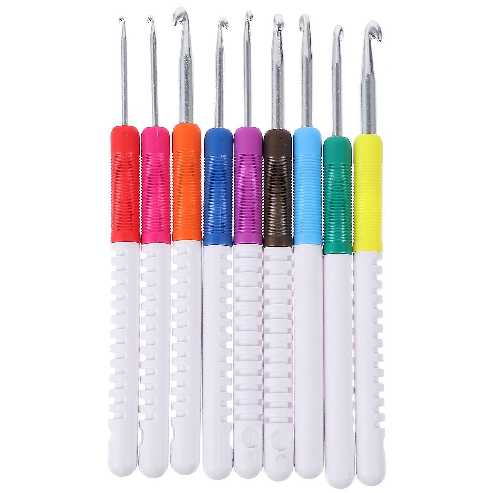 Knitting Accessories Kit 9Pcs Practical Knitting Tools Crochet Hook For Diy Crafting Beginners Ergonomic Design