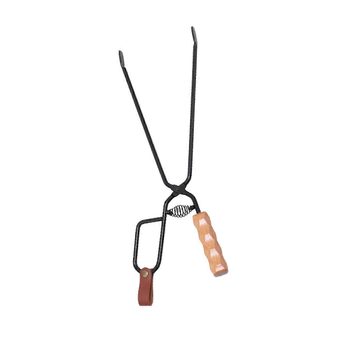 Fireplace Tools with Long Handle for Fireplace – Sturdy Grill and Camping Tool for Gripping Wood and Charcoal