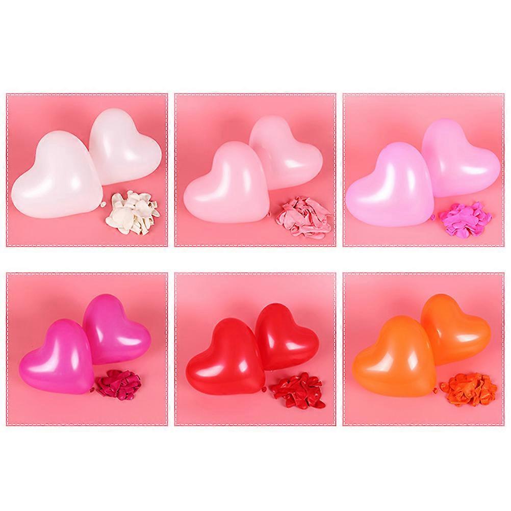 Heart Shape Latex Balloons for Carnival Festivals Decoration 11 Inch Random Color Fill with Water 100Pcs