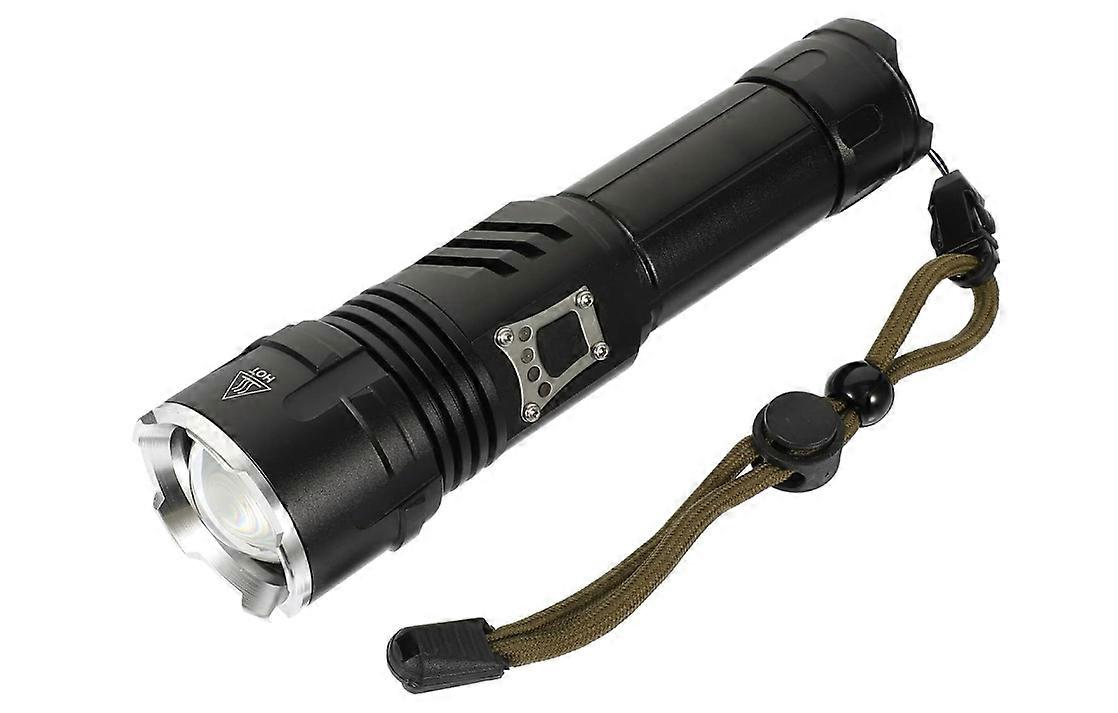 Telescopic Flashlight Waterproof Small Torch with USB Charger Type- C Rechargeable Portable Emergency Flashlight(Black)