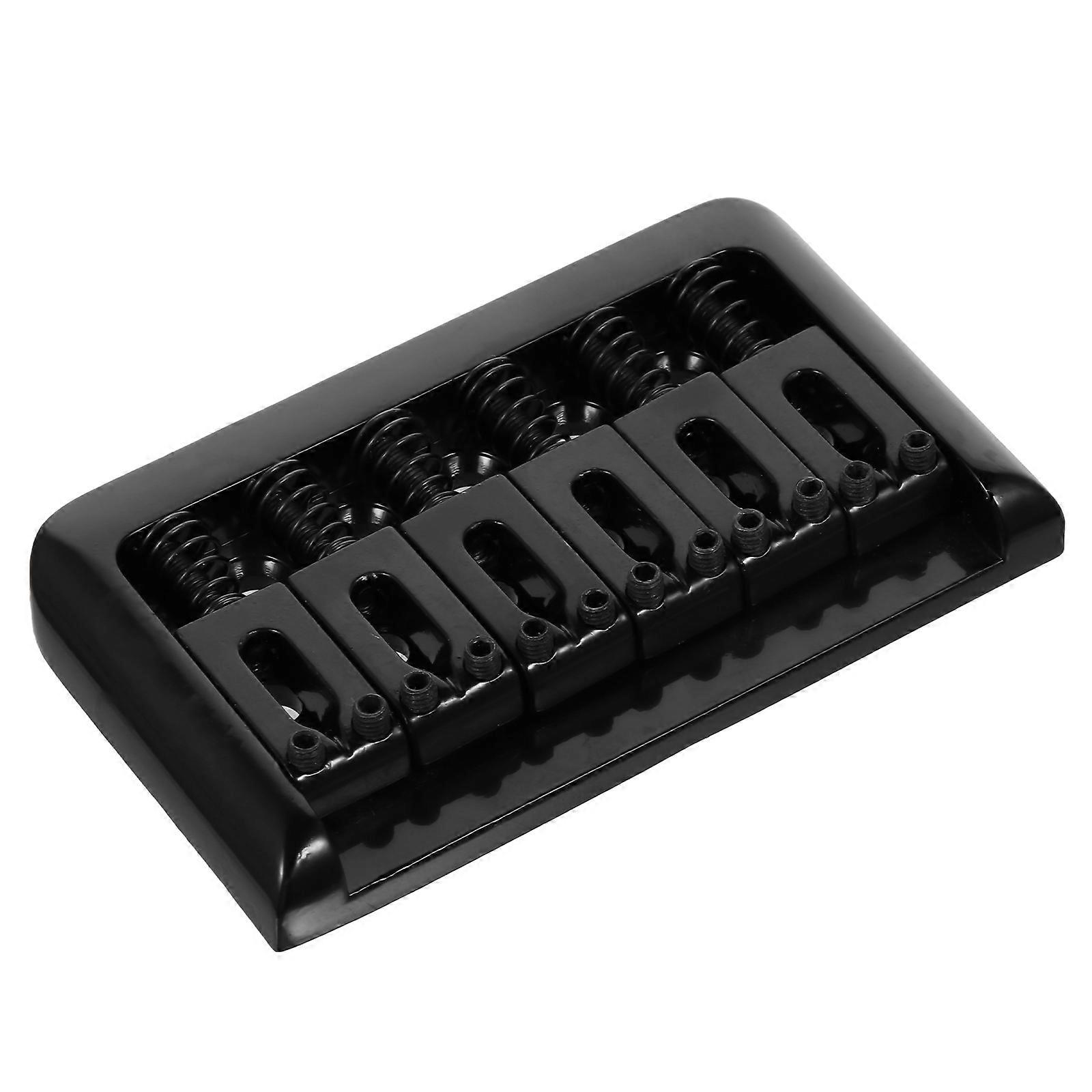 Guitar Fixed Bridge Replacement Part For Performance Guitar Maintenance 4.3X7.6CM Black Alloy DIY Installation 1Set
