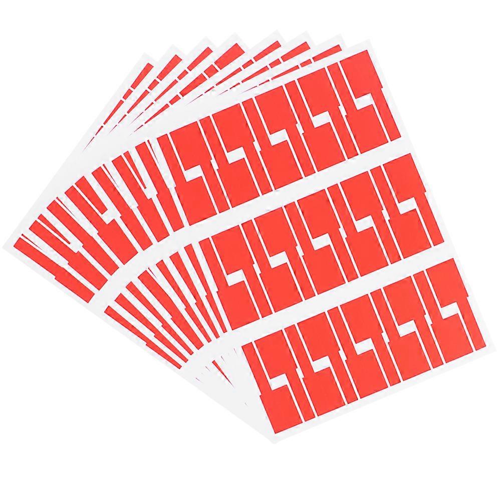 10Pcs A4 Self adhesive Creative Identification Tags Red