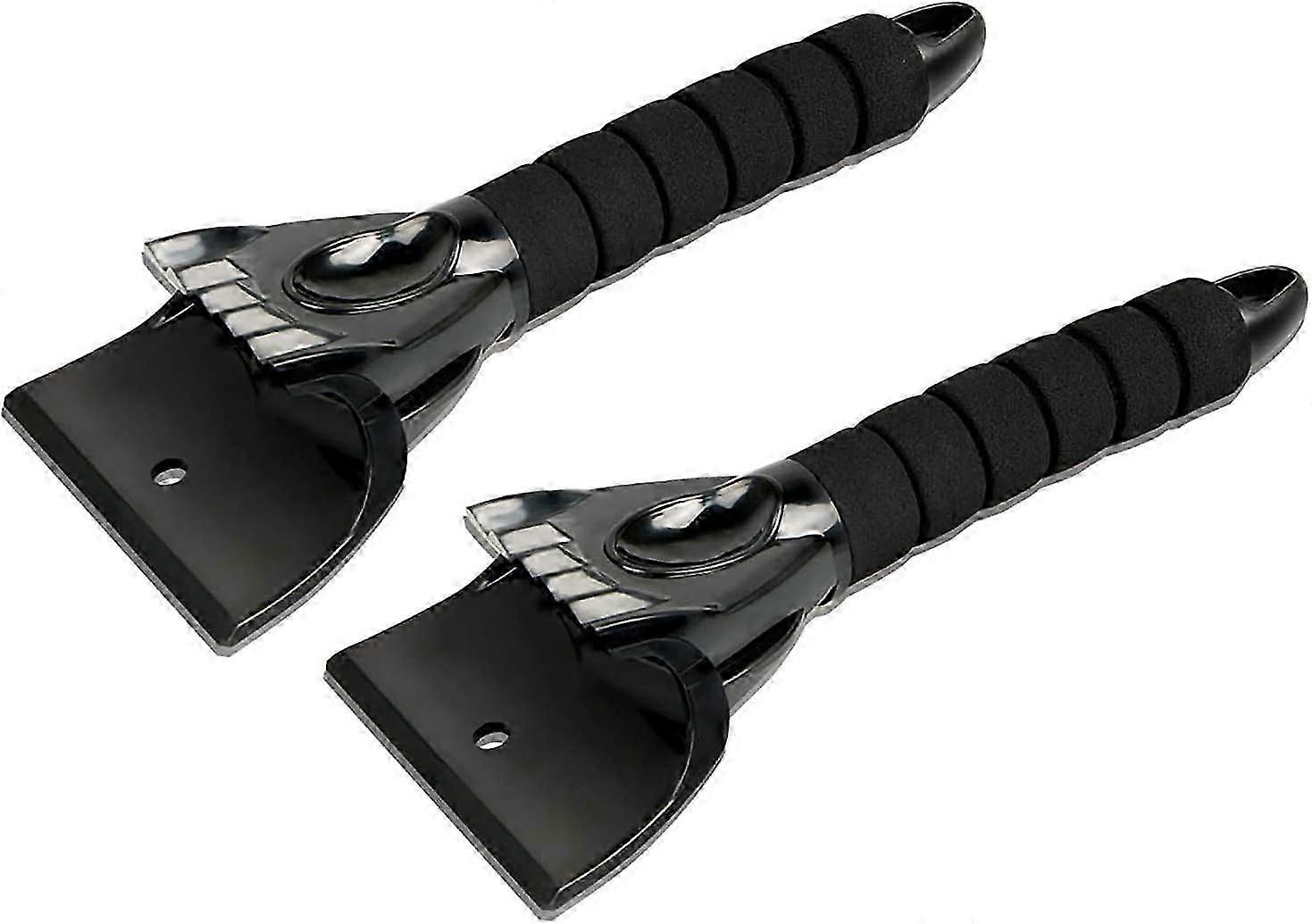 Black Car Ice Scraper Set - Windshield Squeegee Winter Tool Frost Scraper Non-Slip Handle