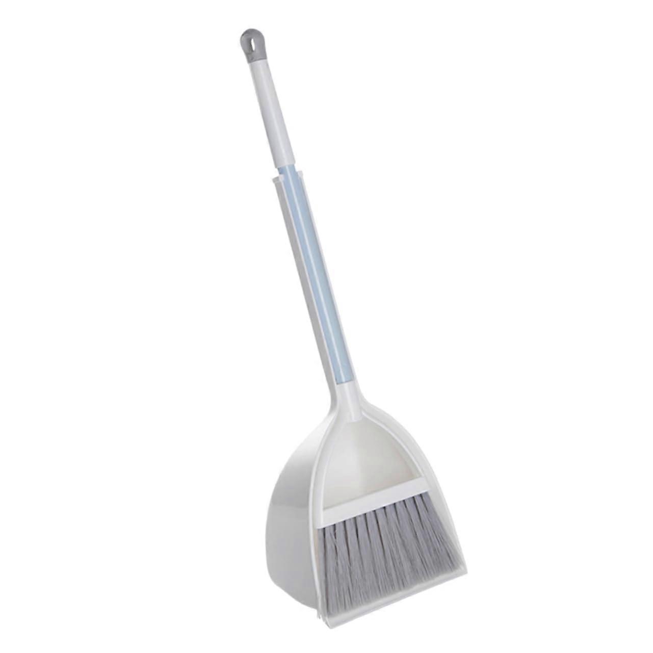 Small Broom and Dustpan Set for Household Use, Child-Friendly Design, Lightweight White Color