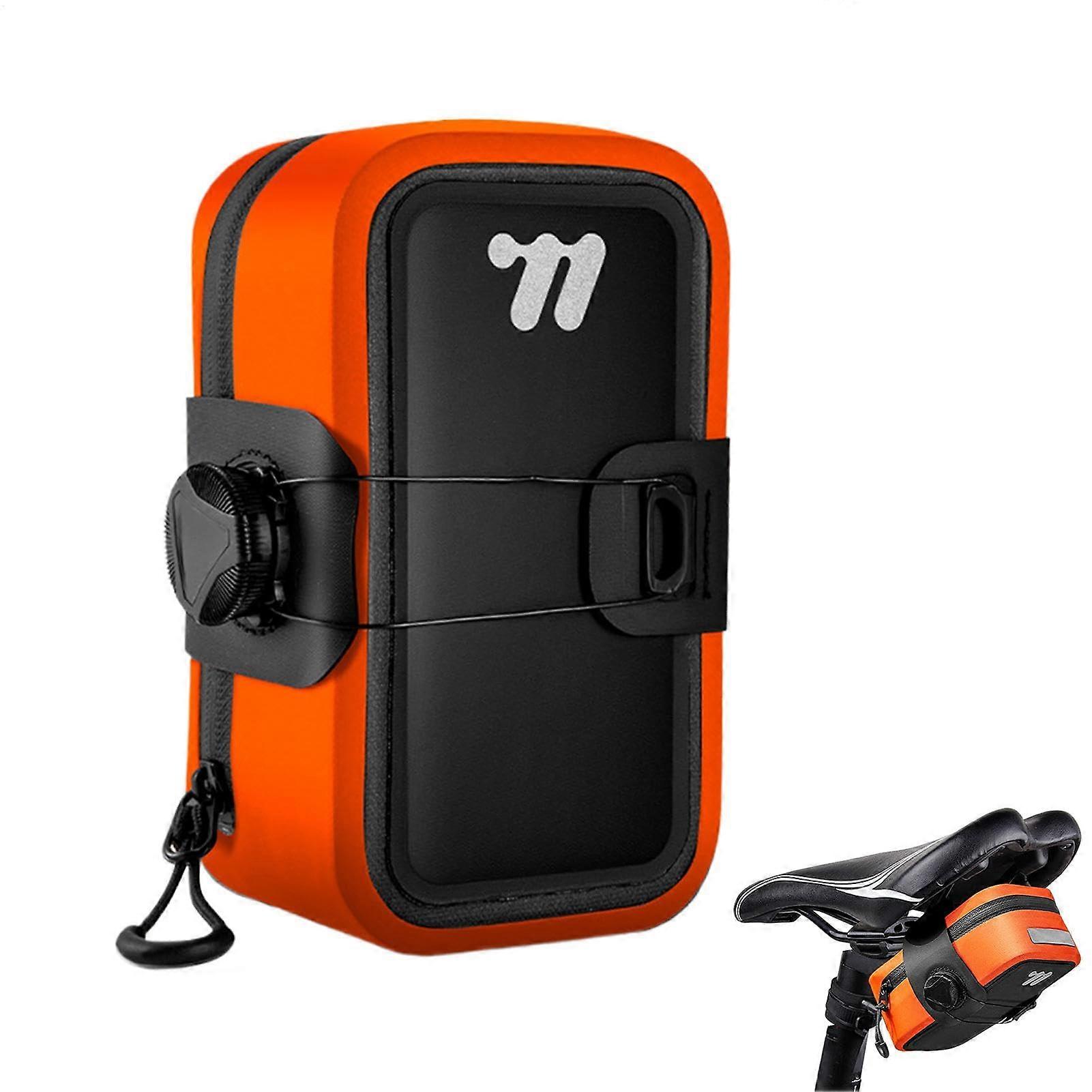 Sattel Werkzeugtasche Unter Sitz | Reitzubehör Werkzeugbeutel Für Faltbare Berg | Leichtes Oranges Reitaccessoire