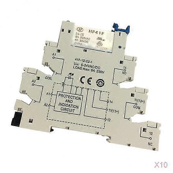 10PCS Hongfa HF41F PCB Relay 5 PIN Relay Socket 6-24V AC/DC 6A 41F-1Z-C2-1