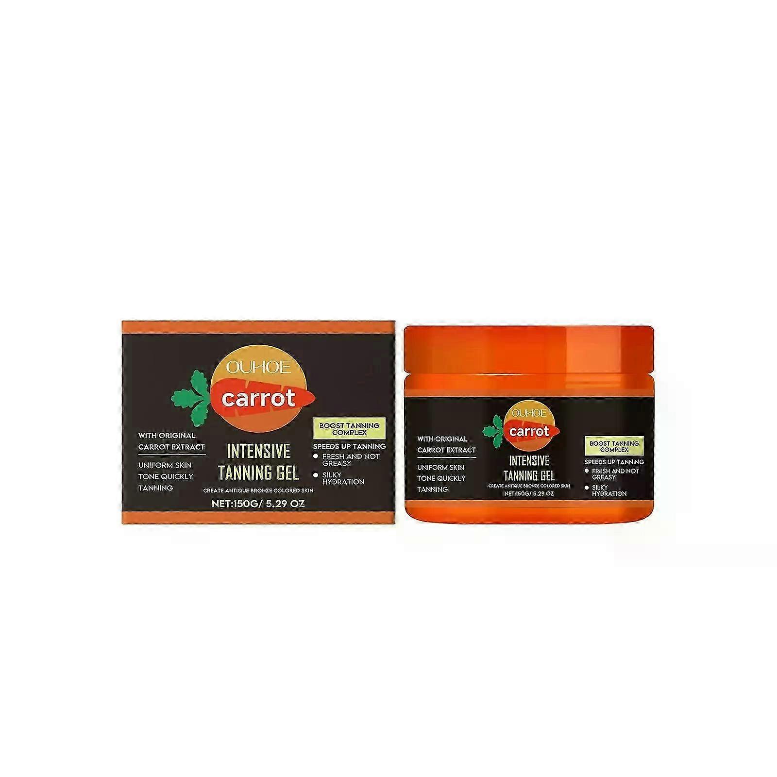 Carroten Intensive Tanning Gel - Instant Tan Enhancer - Water-Resistant with Carrot seed oil-Moisture and Hydration