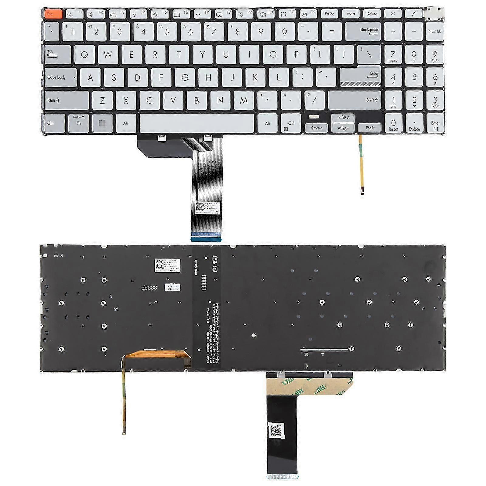 US Version Backlit Keyboard for Asus Vivobook Pro 15X OLED K6501 (Black)