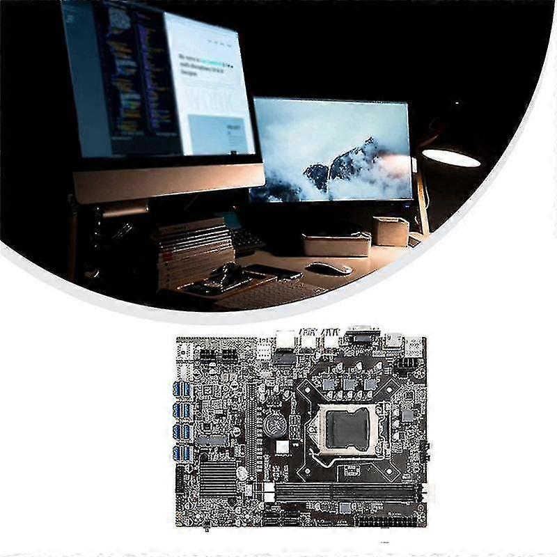 B75 Btc Mboard+cpu+2xddr3 4gb 1600mhz Ram+128g Ssd+fan+sata Cable+s Cable A1155