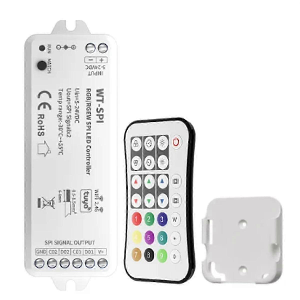WIFI 2.4GHz RF Remote LED Controller for Compatible RGB/RGBW Pixels Strip 1Set