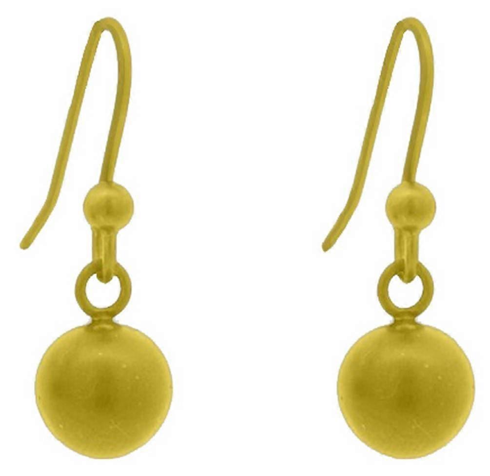 Ti2 Titanium Bead Drop Earrings - Yellow