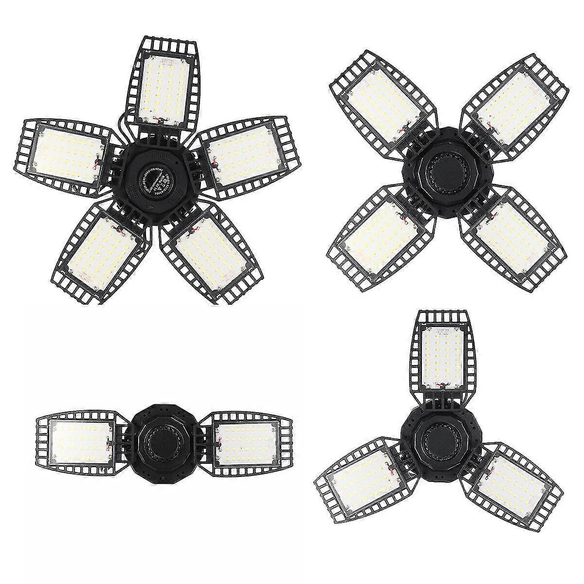 10000lm Deformable LED Garage Light - Bright Foldable Ceiling Bulb Suitable for Various Shops with Voltage Range 85-265V