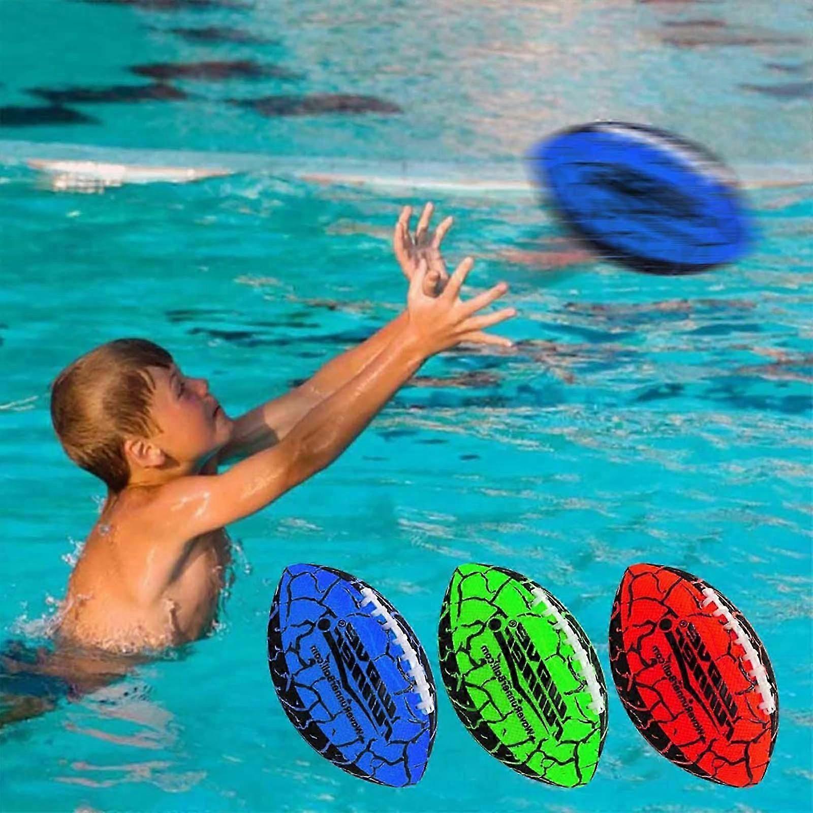 Rugby Topu Su Sporları Yüzme Havuzu Atma Topu Su Oyun Arkadaşı Ailesi Plajda Oynuyor Yüzme Havuzu Veya Göl