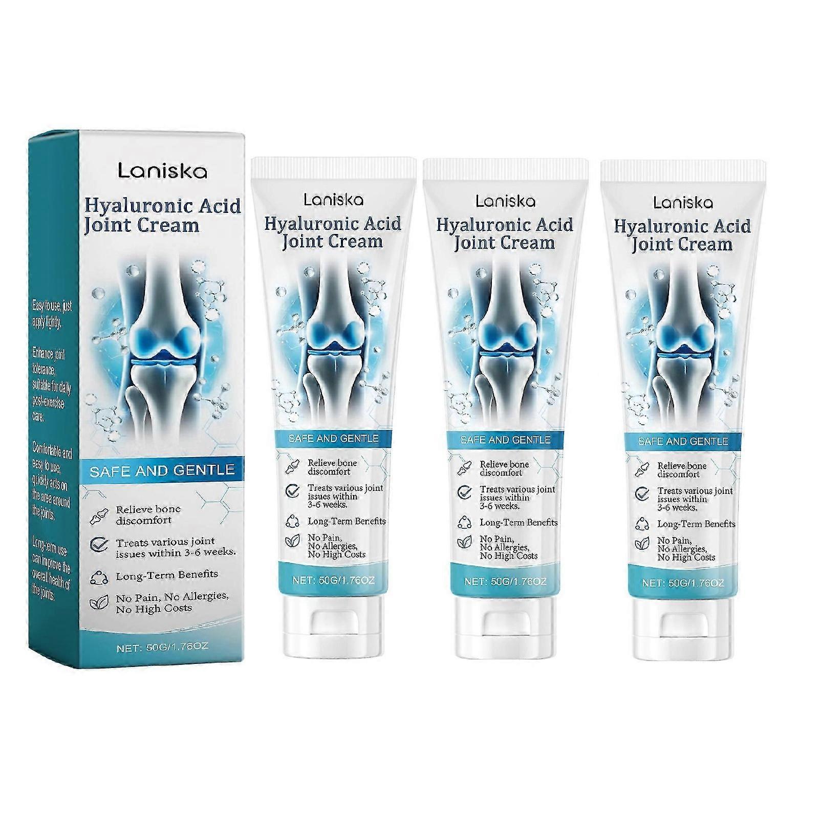 1-3pcs Hyaluronic Acid Joint Cream, Hyaluronic Acid Joint Massage Cream, Advanced Joint and Bone Care Gel for Back, Neck, Hands, Knees