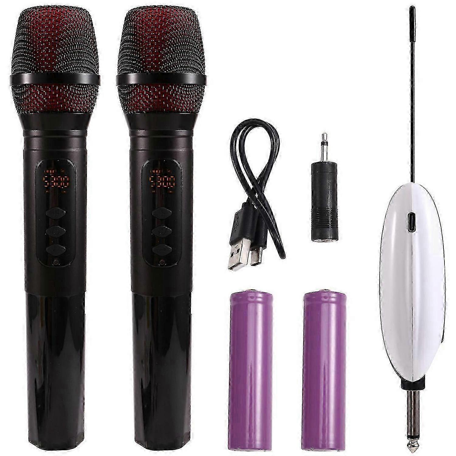 UHF Wireless Rechargeable Microphone Expander 6.5mm Microphone Mixer Multi-Channel Input Expander hwy