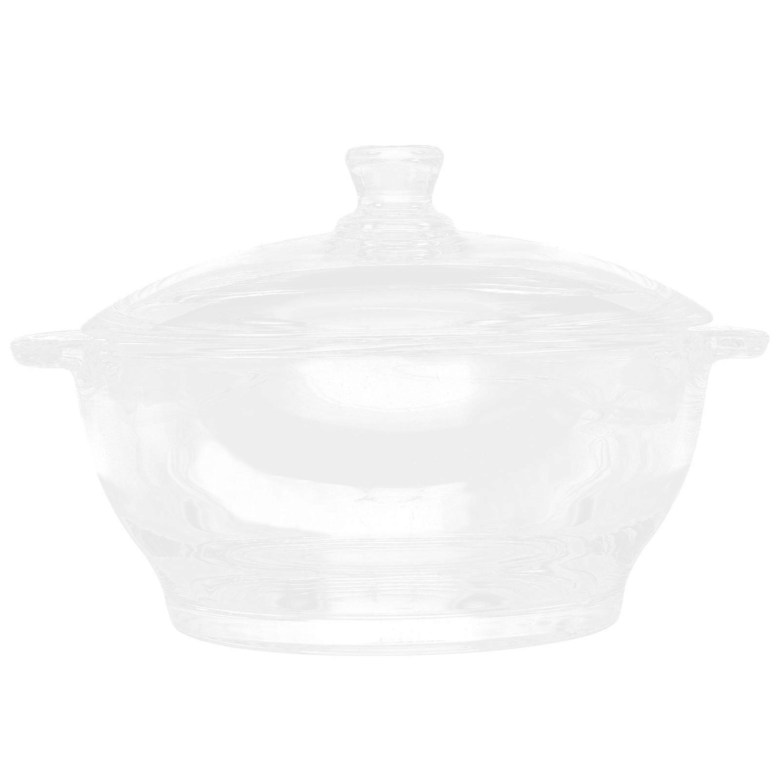 Heat Resistant Glass Stew Pot for Home Cooking – Borosilicate Glass Cookware for Soups, Noodles, and Food with Even Heat Distribution