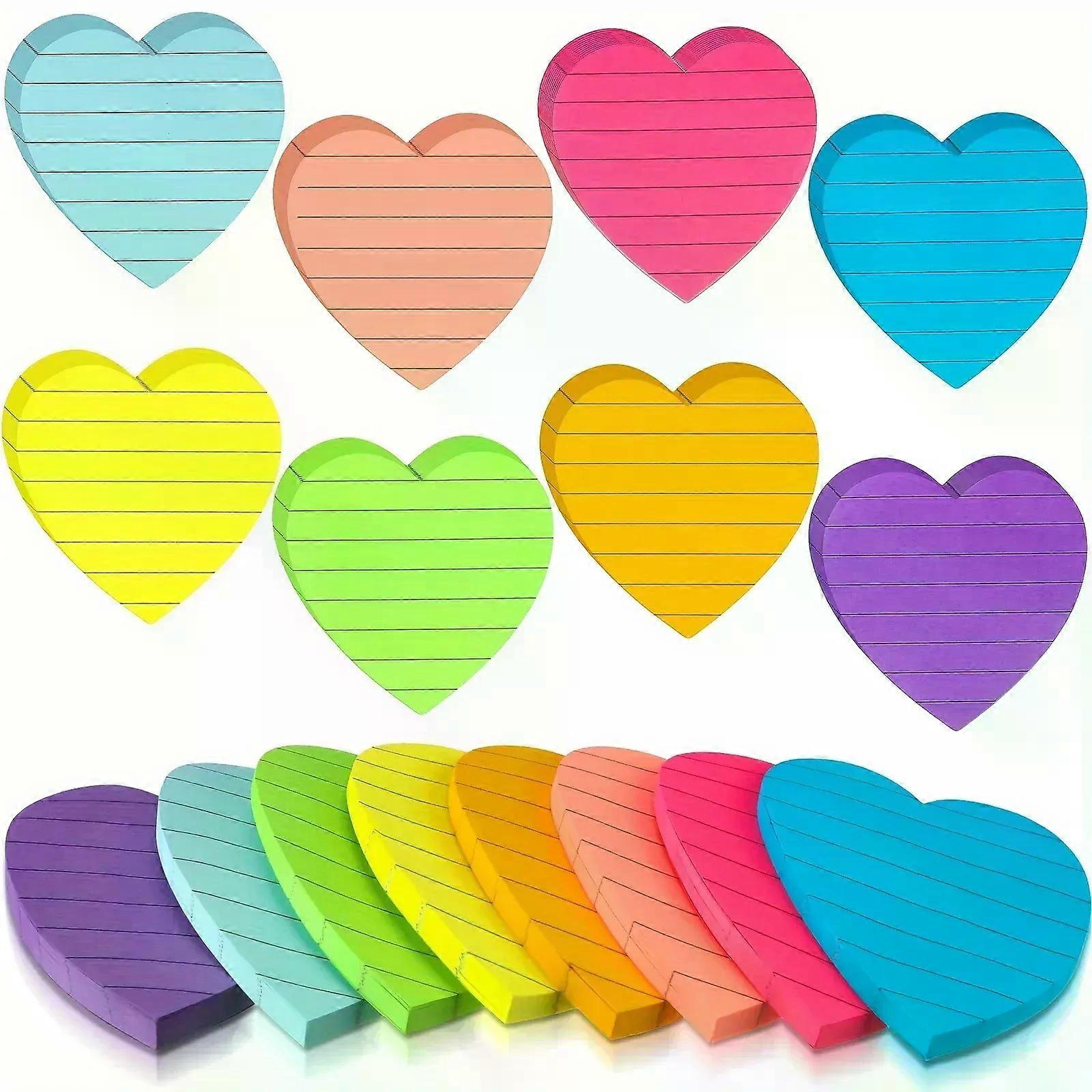 8 culori note lipicioase Notepad birou semn de carte drăguț în formă de inimă Sticky Notes postat It Autocolante Notebook Memo Pad Consumabile