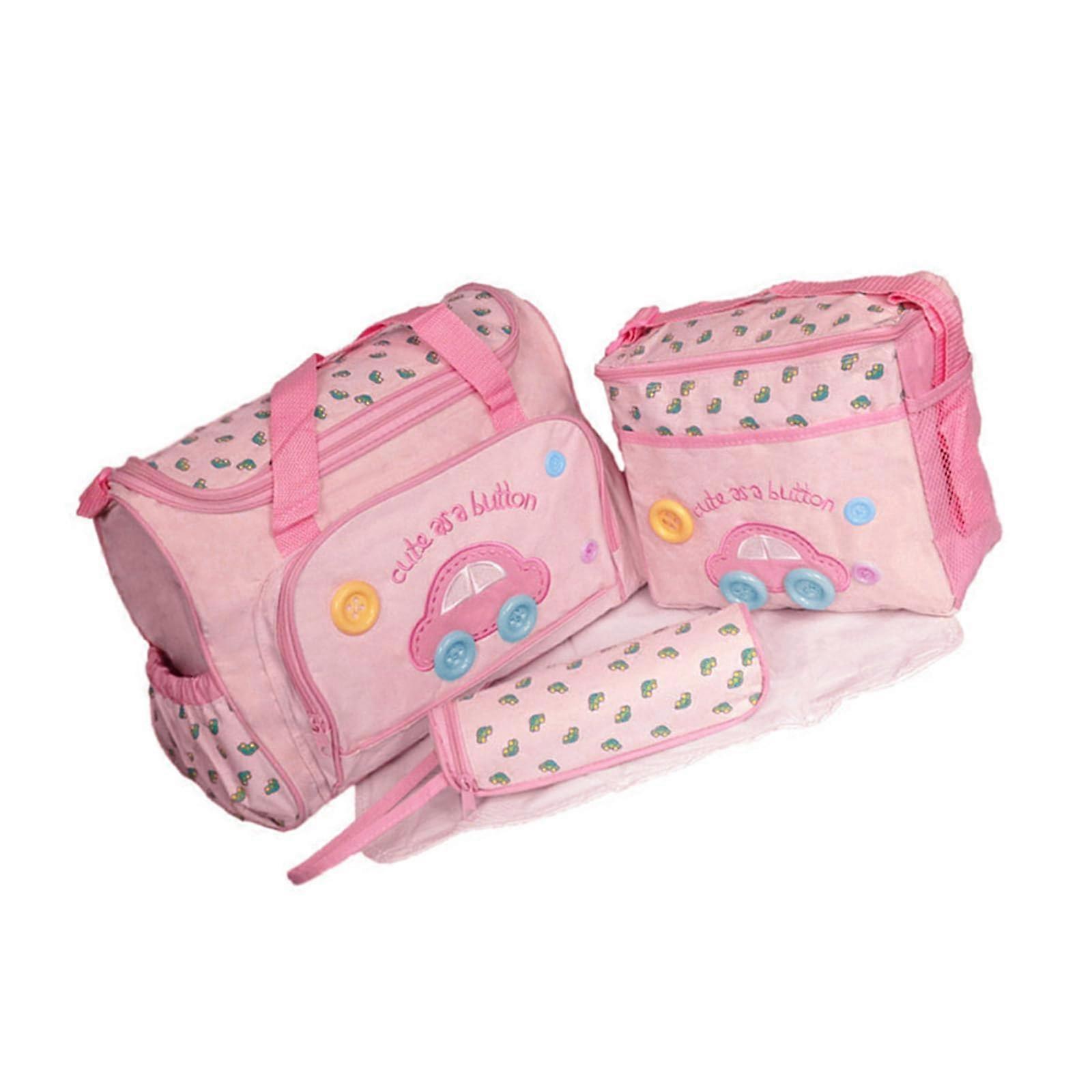 Baby Changing Bags Set of 4 With Large Middle Compartment, Milk Bag and Changing Mat