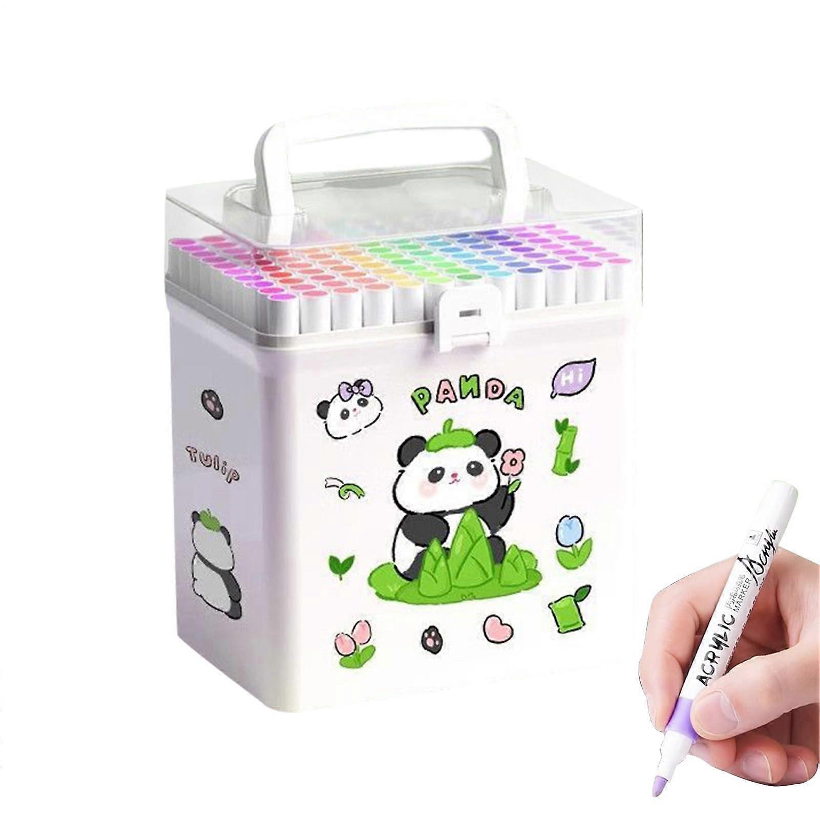 Colored pencils for kids, fastdrying graffiti pencil for sketching, doodling panda