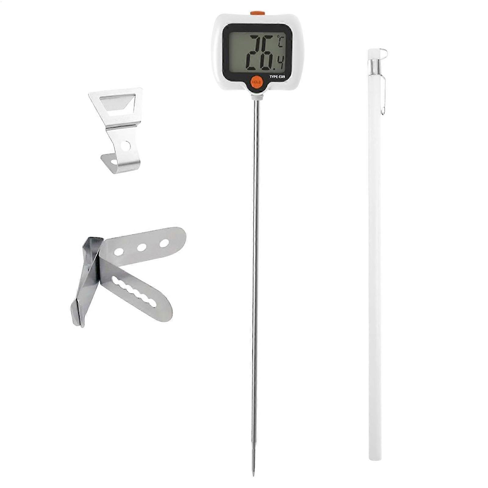 Thermometer for food kitchen, digital display thermometer Rotatable grill accessories with tongs