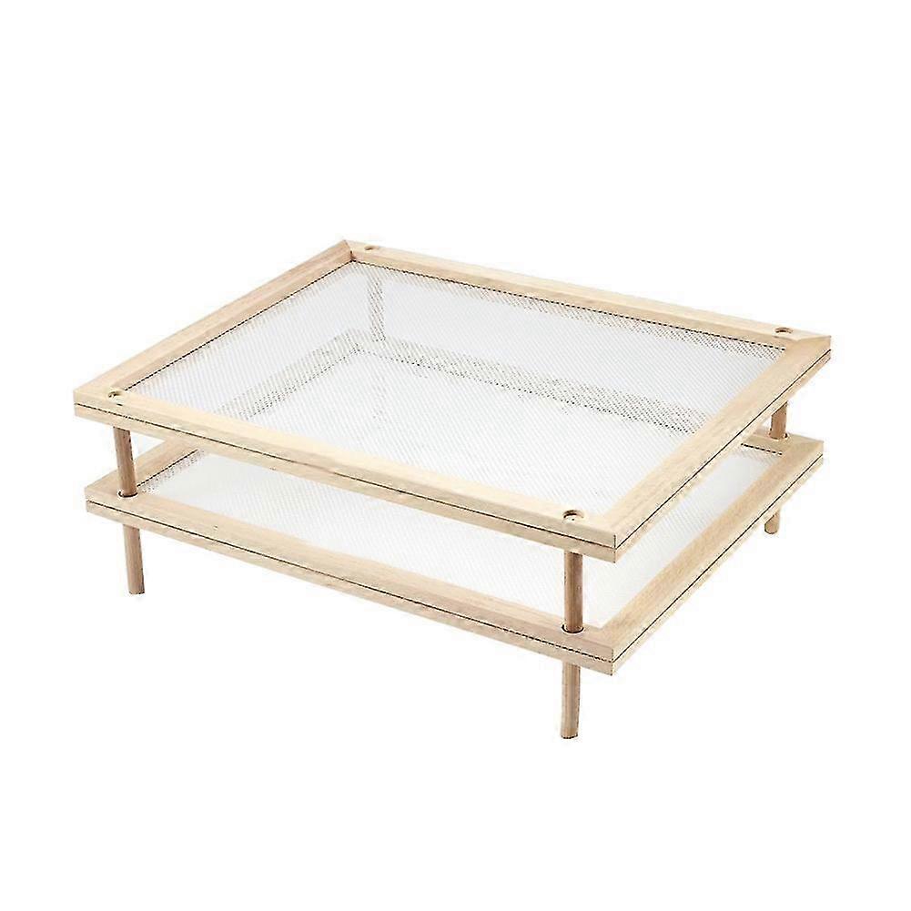 Stackable Food Dryer with Net Wooden Pasta Herb Drying Racks